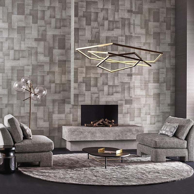 Ray Suspension Géométrique Contemporain, Métal, Doré, Salon/Chambre à Coucher - Neutralighting