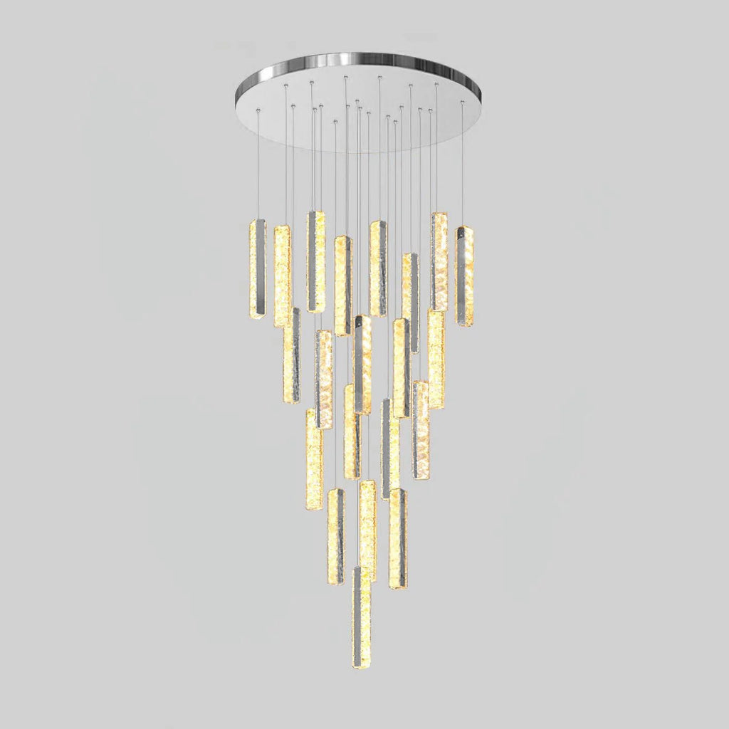 Lustra Lustre Villa Forci Suspension Argentée Moderne - Neutralighting