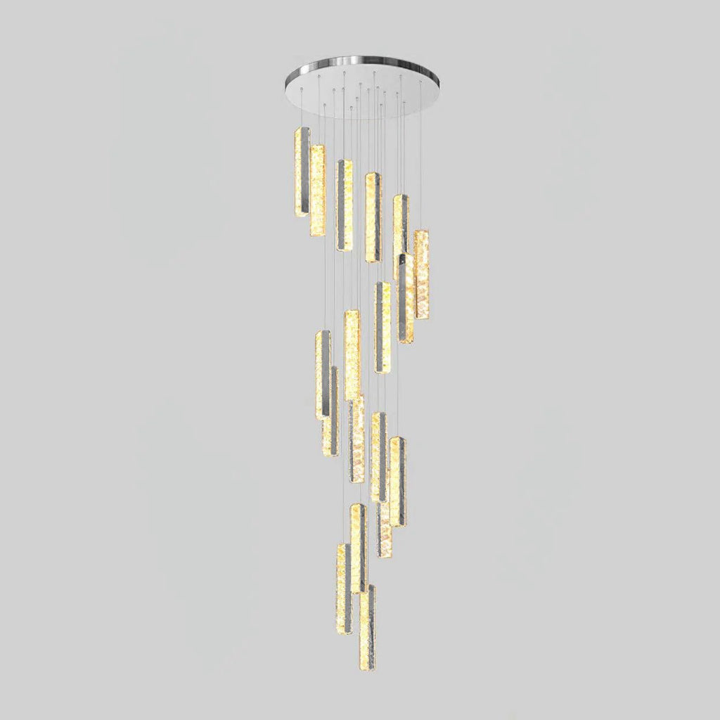 Lustra Lustre Villa Forci Suspension Argentée Moderne - Neutralighting