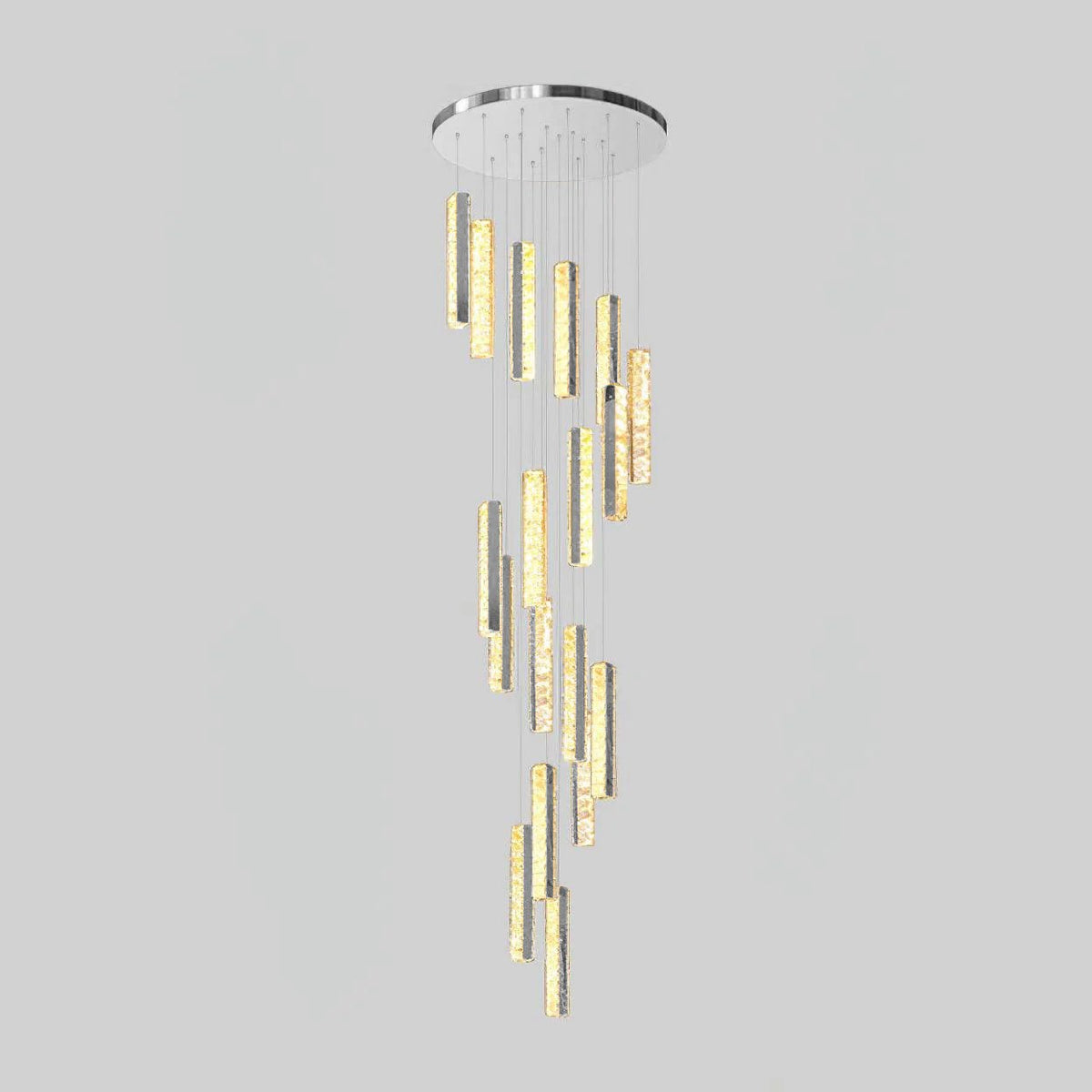 Lustra Lustre Villa Forci Suspension Argentée Moderne - Neutralighting