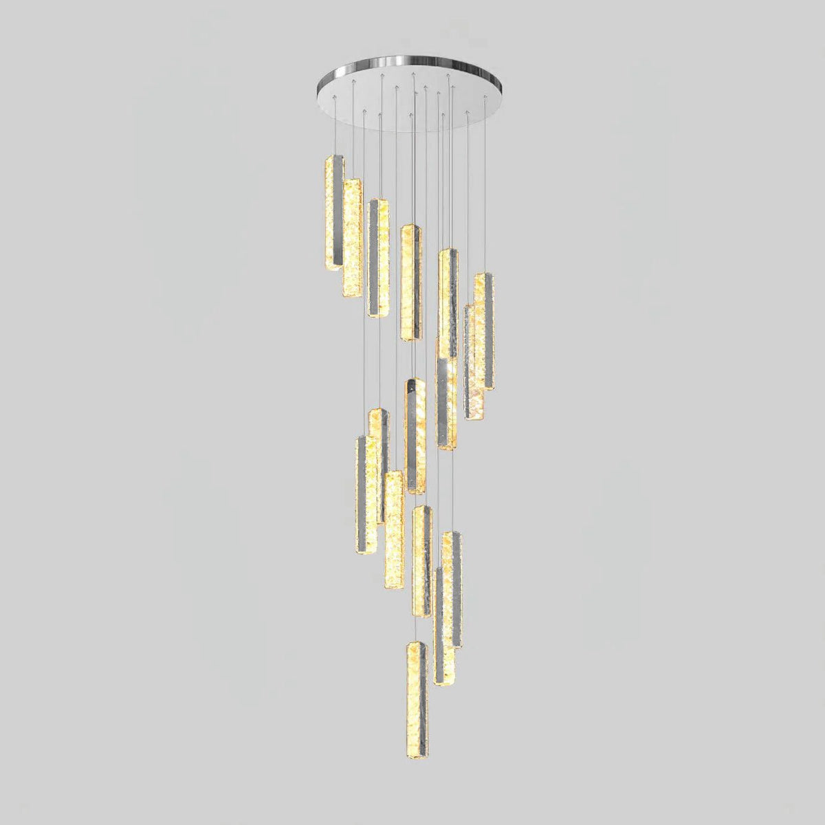 Lustra Lustre Villa Forci Suspension Argentée Moderne - Neutralighting