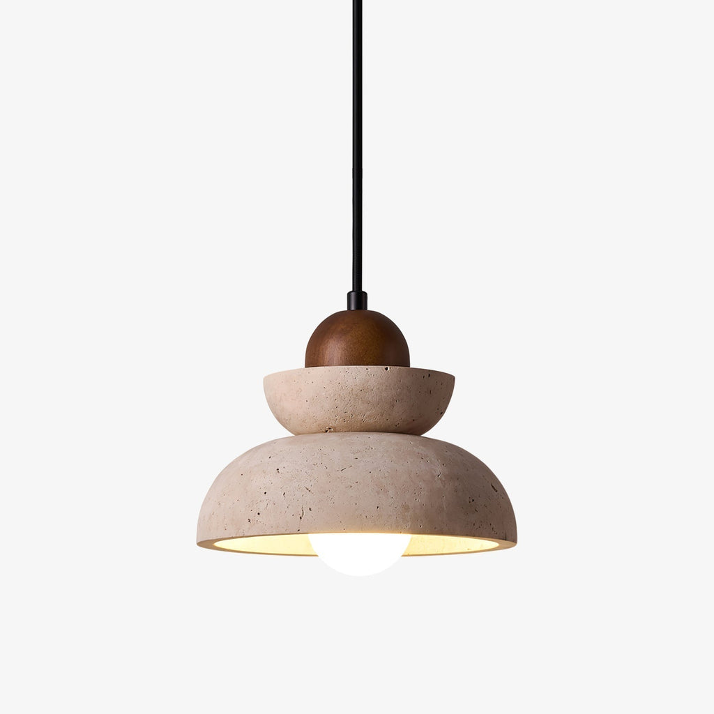 Zophaos Étagé-Cloche Travertin Pendentif Lumière - Neutralighting