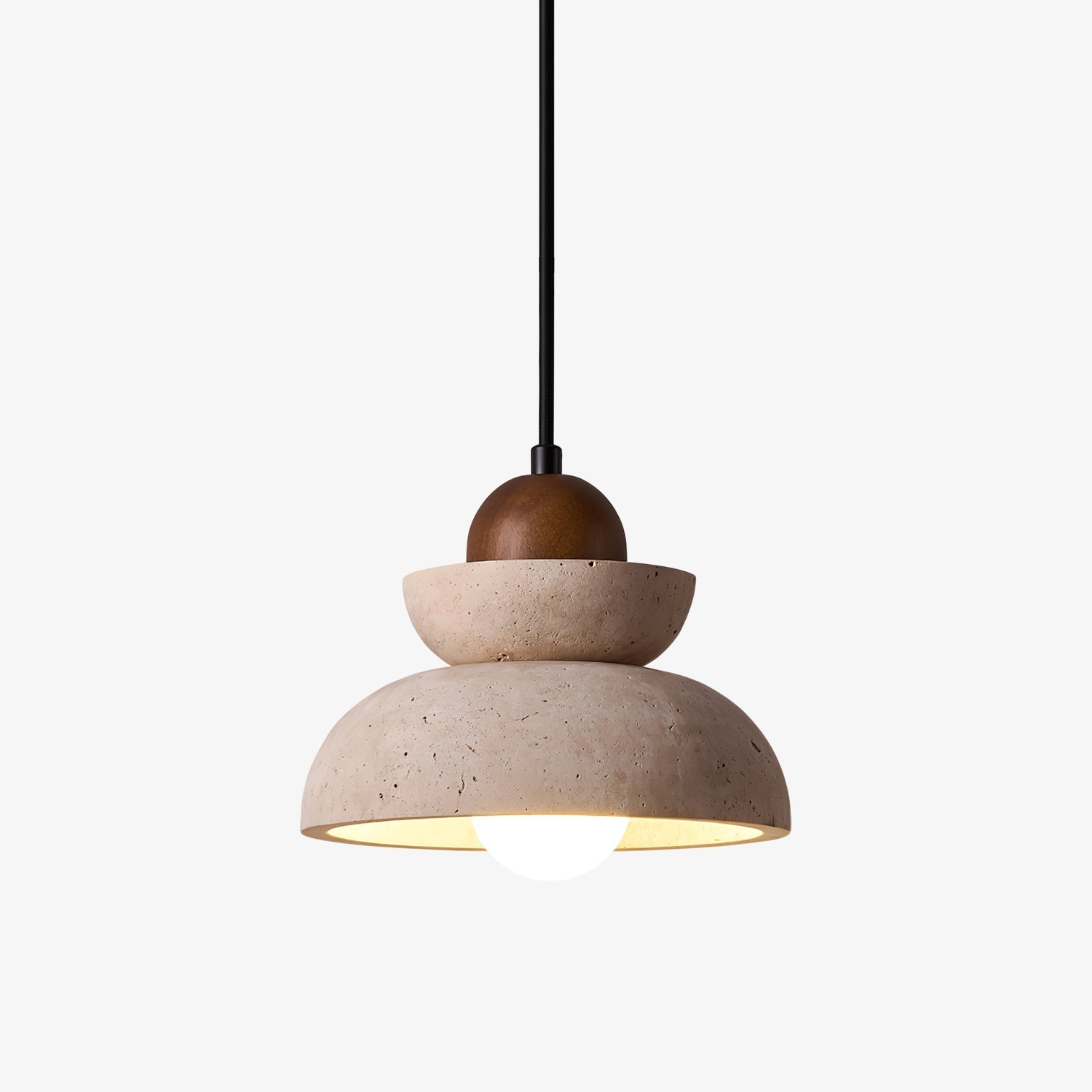 Zophaos Étagé-Cloche Travertin Pendentif Lumière - Neutralighting