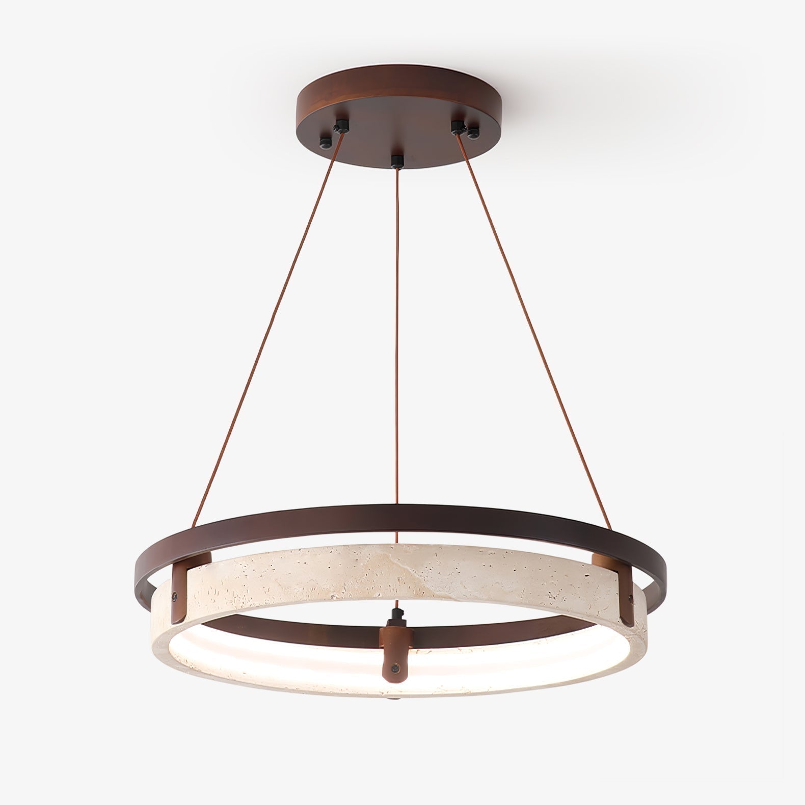 Veraearae Suspension Moderne en Travertin - Neutralighting