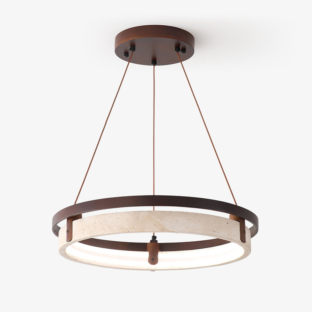 Veraearae Suspension Moderne en Travertin - Neutralighting