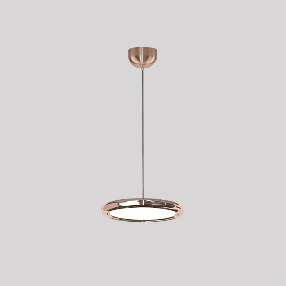 Arisha Suspension Ronde Moderne, Métal/Acrylique, Argent/Or/Rose Rouge, Salon - Neutralighting