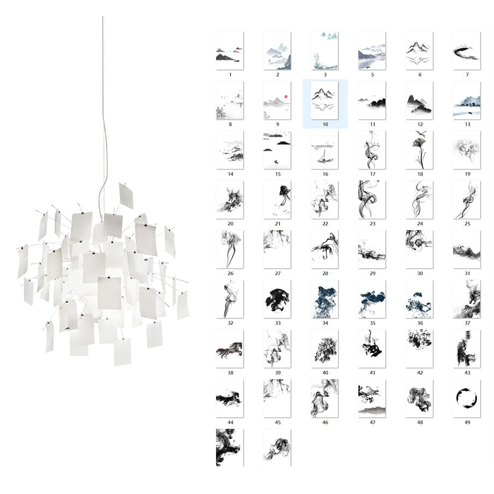 Lustra Chandelier en Papier Personnalisable Créatif - Neutralighting