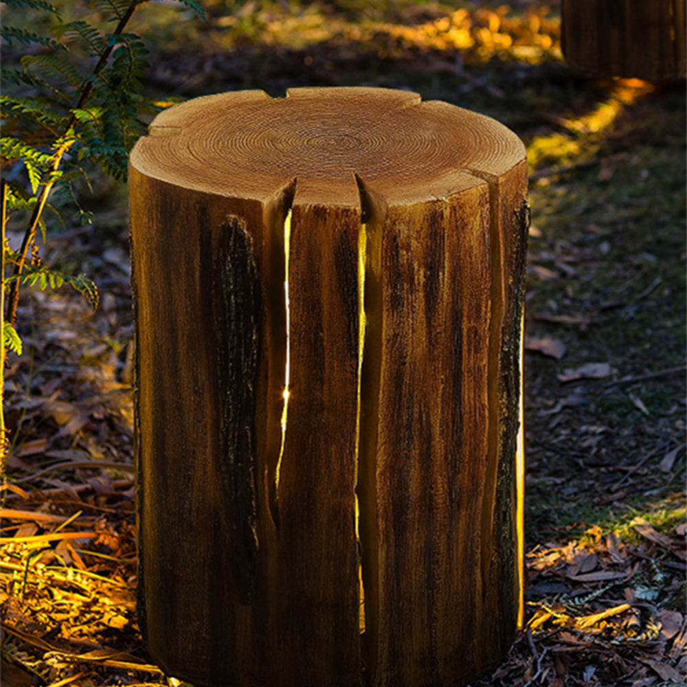 Ray Lampadaire Bois Vintage, Résine, Bois, Extérieur - Neutralighting