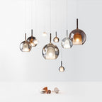 Valentina Moderne Sphère LED Suspension Verre Salle à Manger - Neutralighting