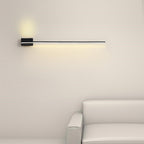 Ray Applique de Vanité Linéaire Minimaliste, Métal/Acrylique, Noir, Salon - Neutralighting