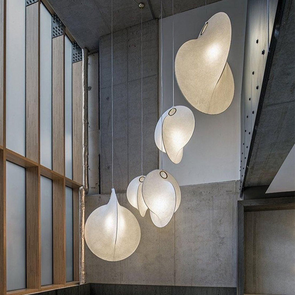 Ritta Suspension Boule Moderne, Métal/Soie, Blanc, Salon/Chambre à Coucher - Neutralighting