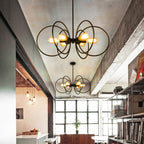 Silva Industriel LED Suspension Noir Métal Salon/Chambre À Coucher - Neutralighting