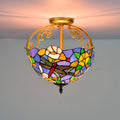 Tiffany Vintage Acrylique Plafonnier Métal/Verre Salon - Neutralighting