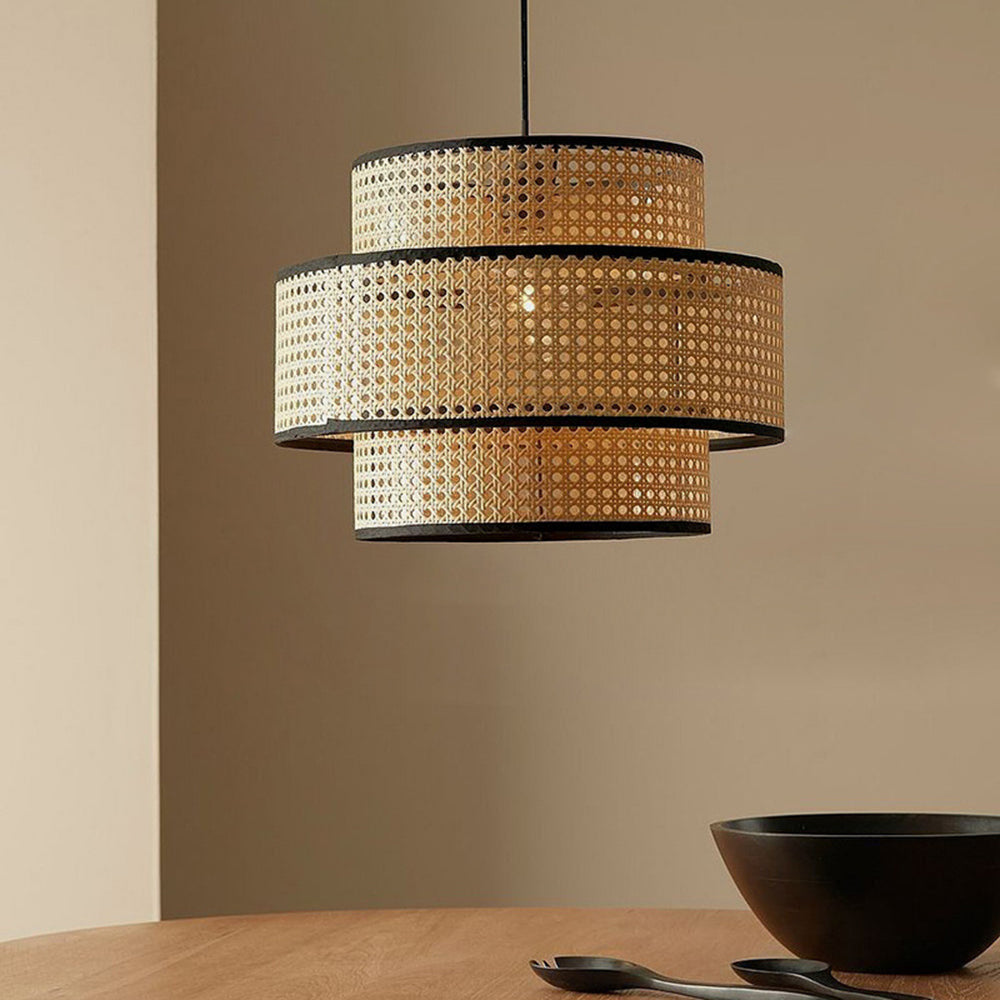 Ritta Suspension Cylindre Moderne, Métal/Acrylique, Bois, Salon - Neutralighting