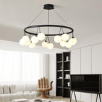 Valentina Nordique LED Lustre Noir Métal/Verre Salle À Manger/Chambre À Coucher - Neutralighting