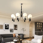 Valentina Suspension Luminaire LED Vintage Blanc Verre Salon - Neutralighting