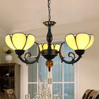 Tiffany Vintage LED Lustre Métal/Verre Salon/Chambre À Coucher - Neutralighting