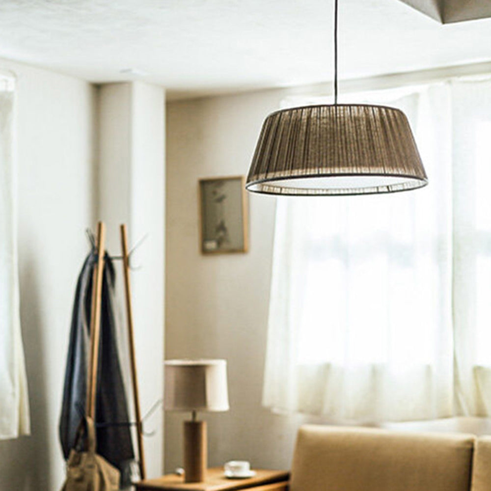 Ritta Suspension Vintage, Métal/Tissu, Brun, Salon - Neutralighting
