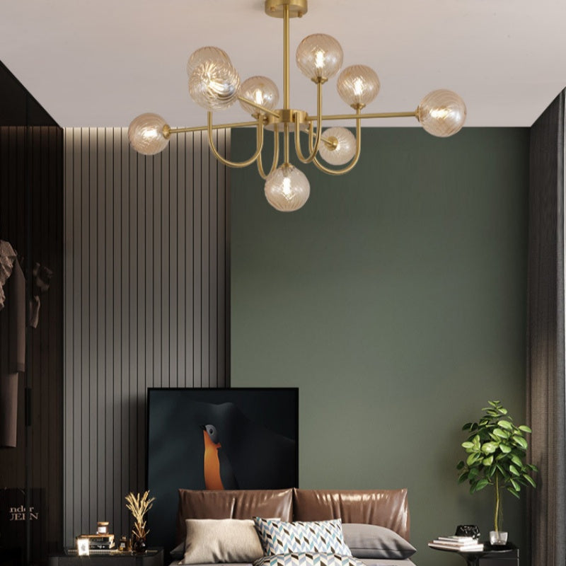 Valentina Moderne LED Lustre Or Verre Salle À Manger/Salon/Chambre À Coucher - Neutralighting