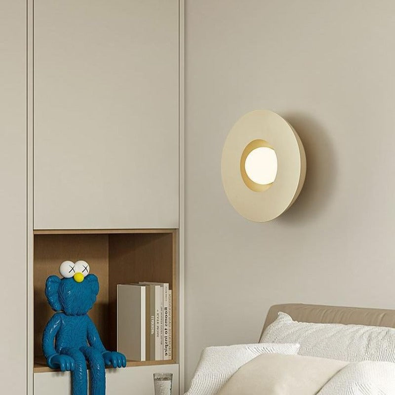Arisha Moderne LED Intérieur Applique Murale Café Laiteux Verre Salon - Neutralighting