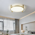 Arisha Plafonnier Rond Moderne, Cuivre/Verre, Doré, Salon - Neutralighting