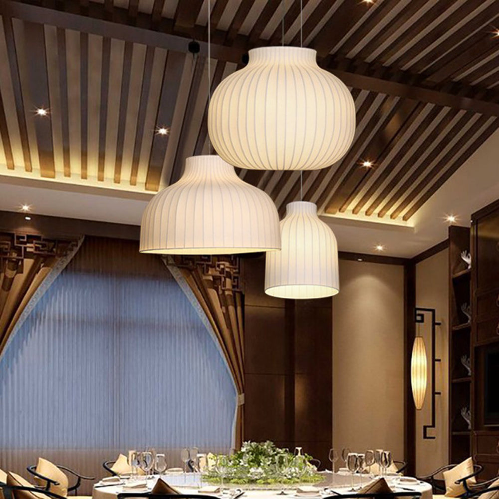 Ritta Suspension Vintage, Métal/Soie, Blanc, Salle à Manger - Neutralighting