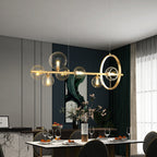 Valentina Moderne LED Lustre Or/Noir Verre Salon/Chambre À Coucher - Neutralighting