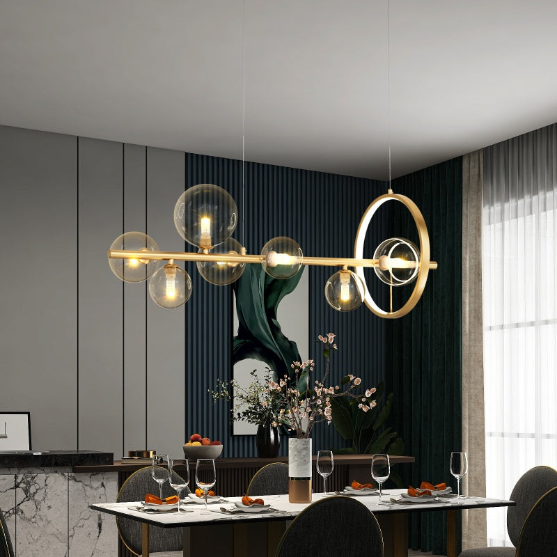 Valentina Moderne LED Lustre Or/Noir Verre Salon/Chambre À Coucher - Neutralighting