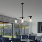 Arisha Minimaliste Industriel LED Lustre Noir Métal Cuisine Salon - Neutralighting