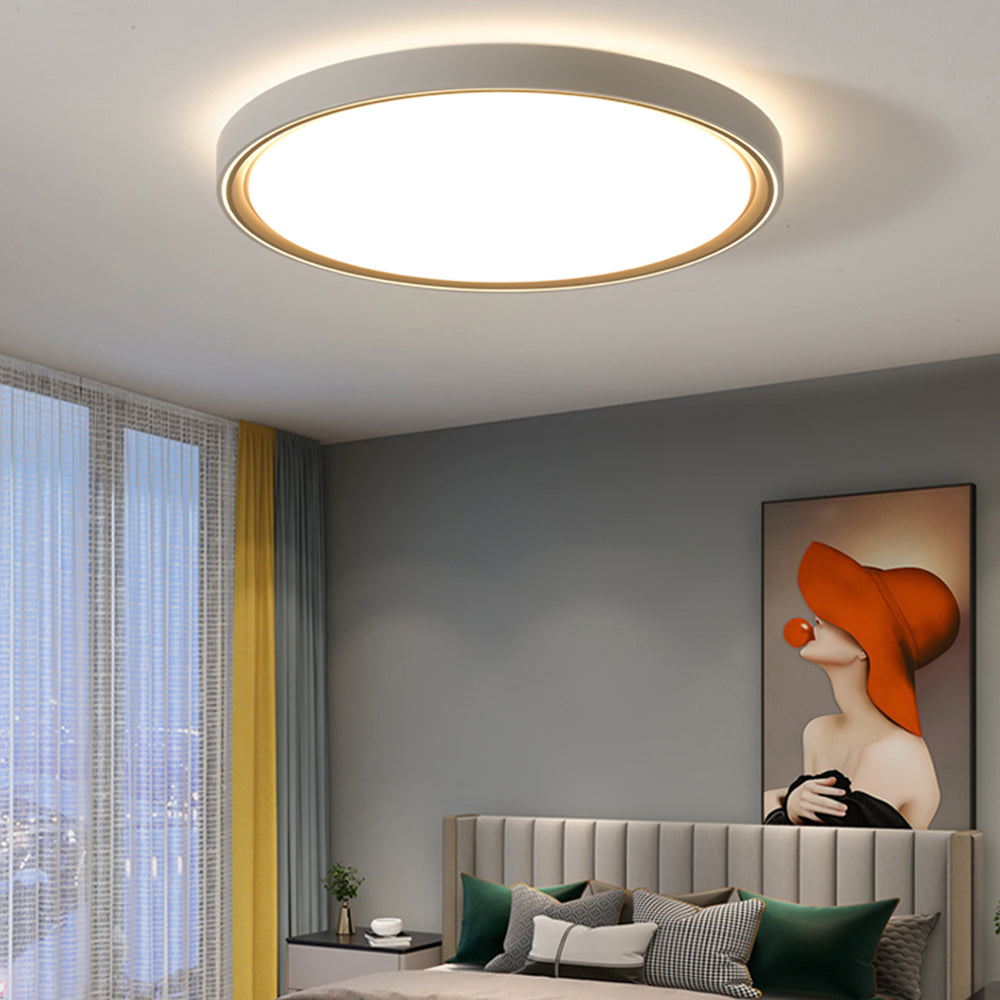 Arisha Plafonnier Carré/Rond Moderne, Métal/Acrylique, Doré, Salon - Neutralighting