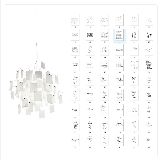 Ortheen Lustre Métal Papier Créativité Individuelle - Neutralighting