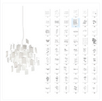 Ortheen Lustre Métal Papier Créativité Individuelle - Neutralighting