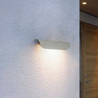 Ray Applique Murale Courbé Simple, Métal/Acrylique, Blanc/Noir, Extérieur - Neutralighting