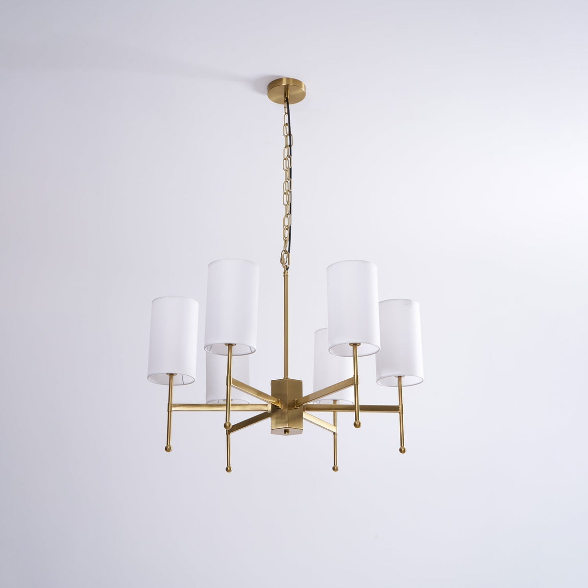 Ulcarisra Chandelier en Tissu Vintage en Laiton - Neutralighting