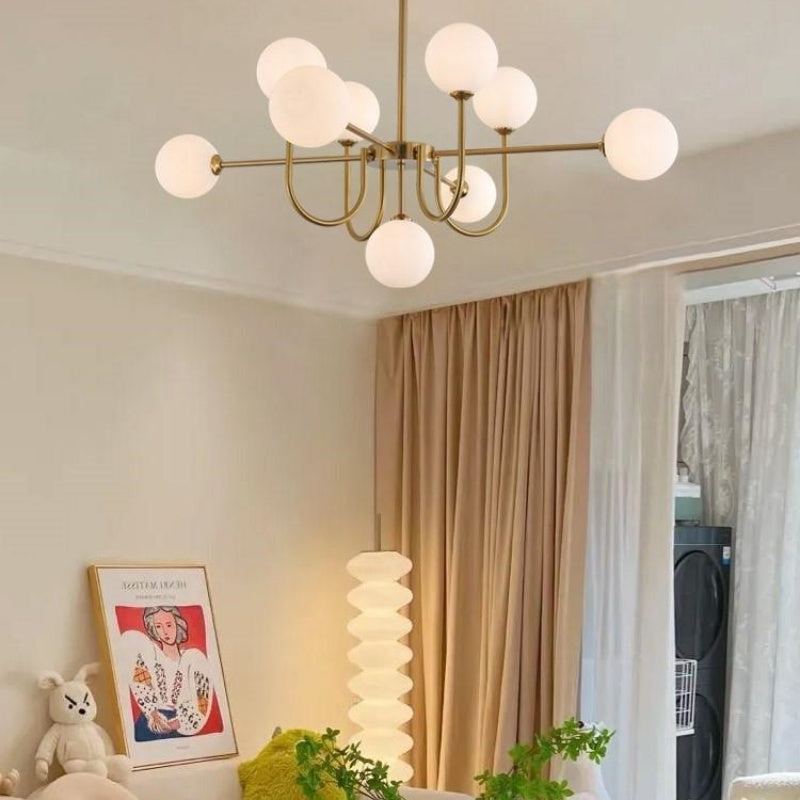 Valentina Moderne LED Lustre Or Verre Salle À Manger/Salon/Chambre À Coucher - Neutralighting