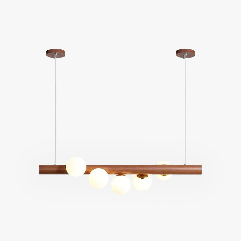 Valentina Verre Bolla Suspension en Bois/Noce - Neutralighting