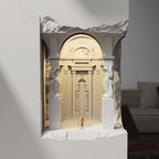 Ray Applique Murale Art Déco Flush LED Encastrée, 3 Styles, Blanc, Salon - Neutralighting