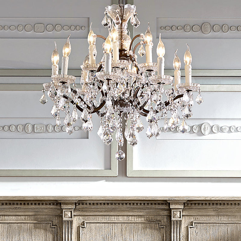 Silva Lustre décoratif Moderne, Métal/Cristal, Rouille, Salon - Neutralighting
