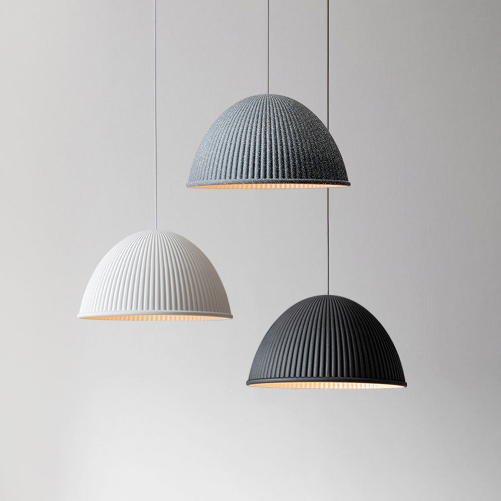 Valentina Suspension Dôme Moderne, Résine, Blanc/Noir/Gris, Librairie/Chambre à Coucher - Neutralighting