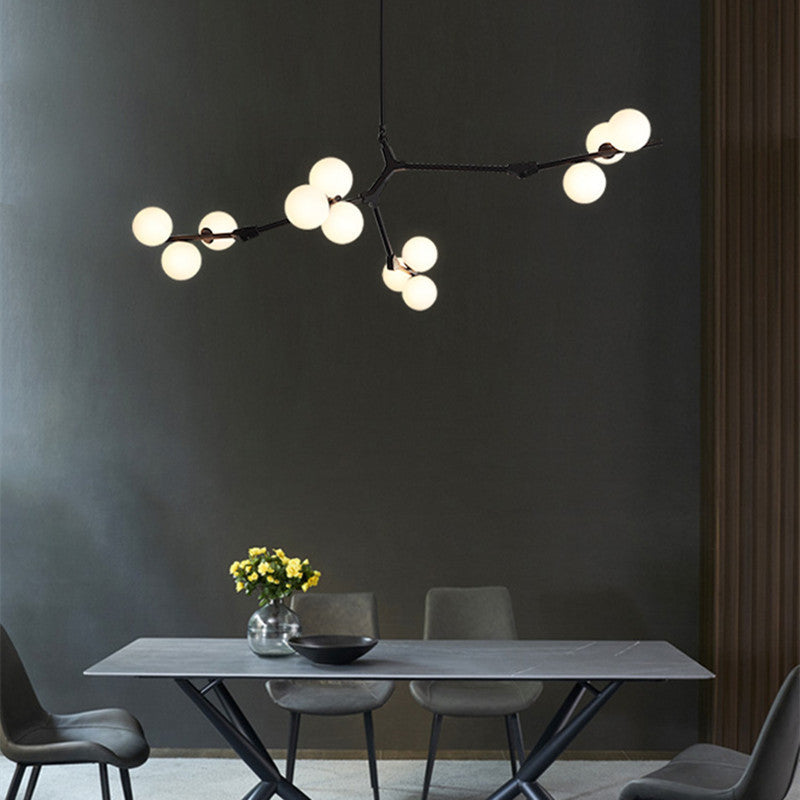 Valentina Moderne LED Lustre Or/Noir Verre Salon/Chambre À Coucher - Neutralighting