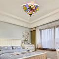 Tiffany Vintage Plafonnier Verre Chambre À Coucher - Neutralighting
