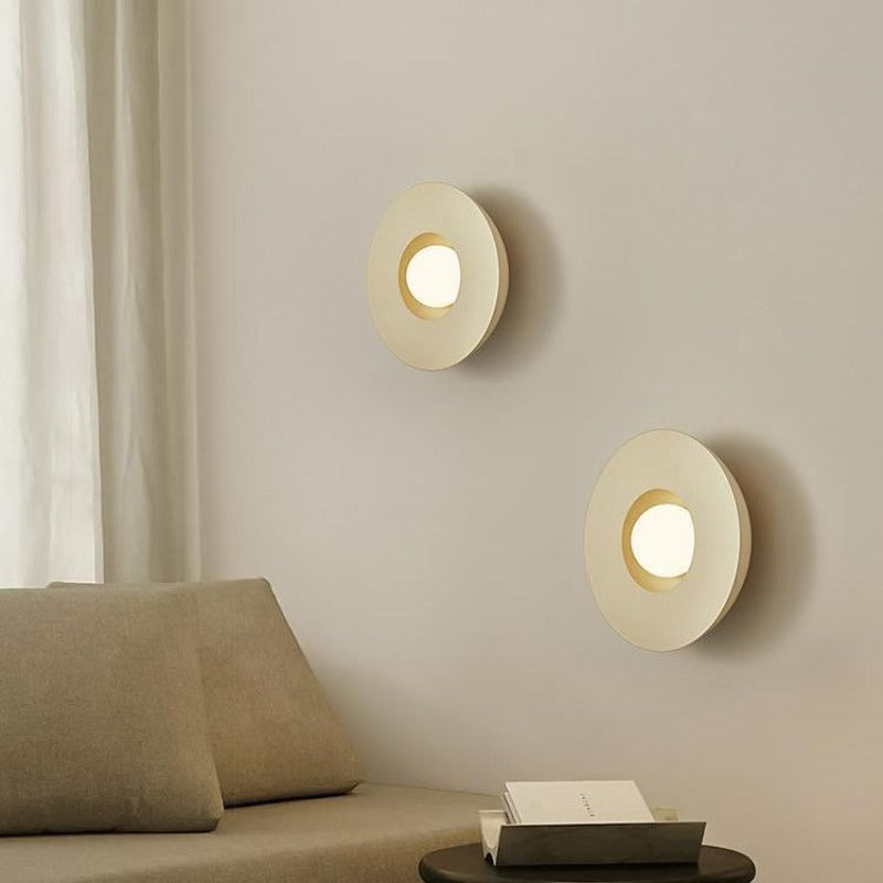 Arisha Moderne LED Intérieur Applique Murale Café Laiteux Verre Salon - Neutralighting