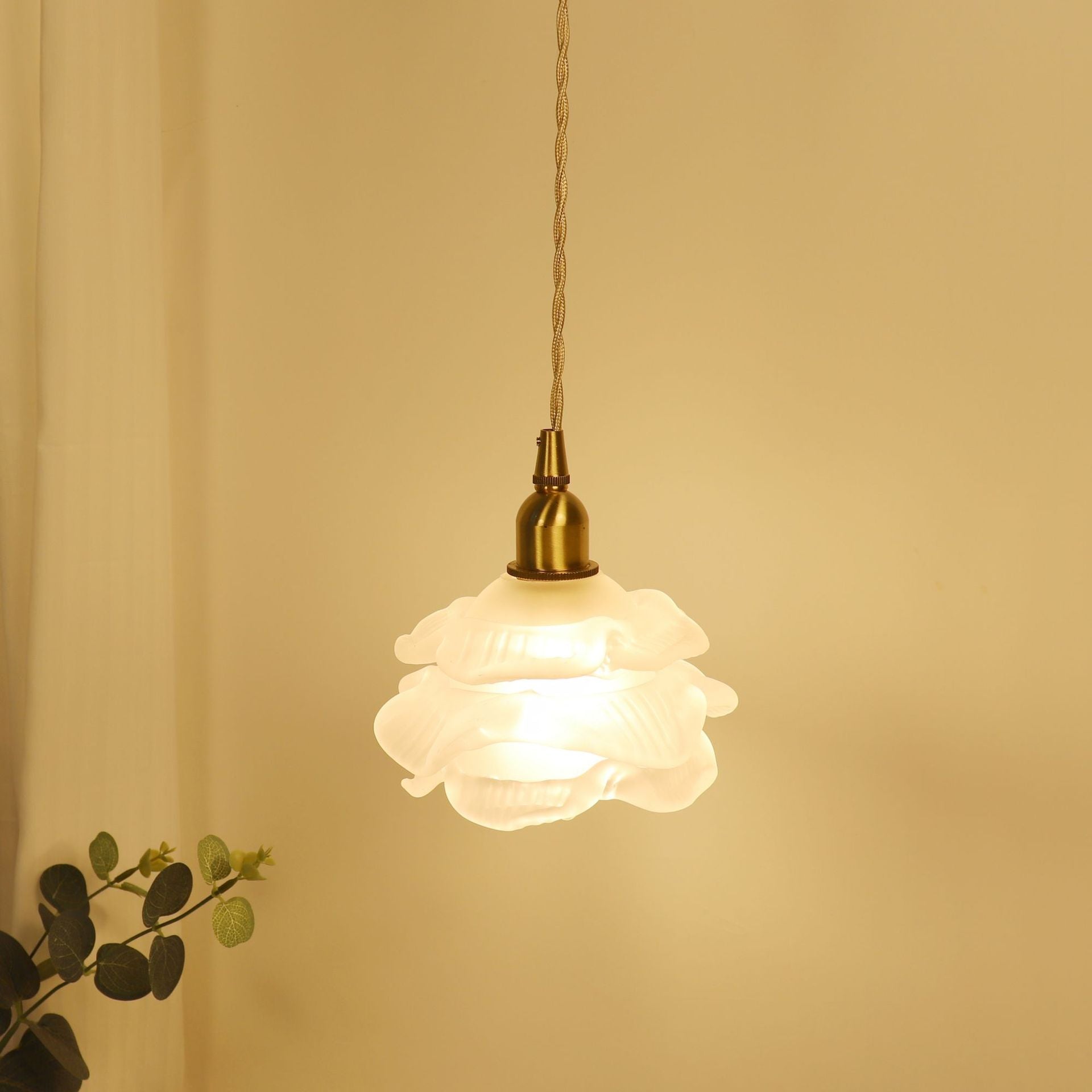 Valentina Romantique Rétro Rose Suspension Clair Verre Chambre à coucher - Neutralighting