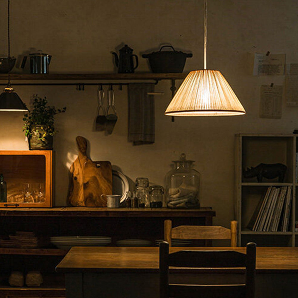 Ritta Suspension Vintage, Métal/Tissu, Brun, Salon - Neutralighting