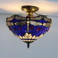 Tiffany Vintage Plafonnier Libellule Chambre À Coucher - Neutralighting