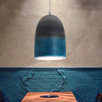 Arisha Suspension Pot Naturelle, Résine/Acrylique, Bleu/Noir/Gris, Chambre - Neutralighting