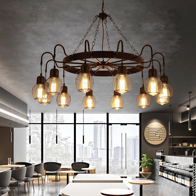 Silva Industriel LED Lustre Métal/Verre Chambre À Coucher/Salon - Neutralighting