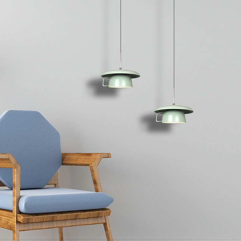 Valentina Rustique Tasse Céramique LED Suspension Salon - Neutralighting