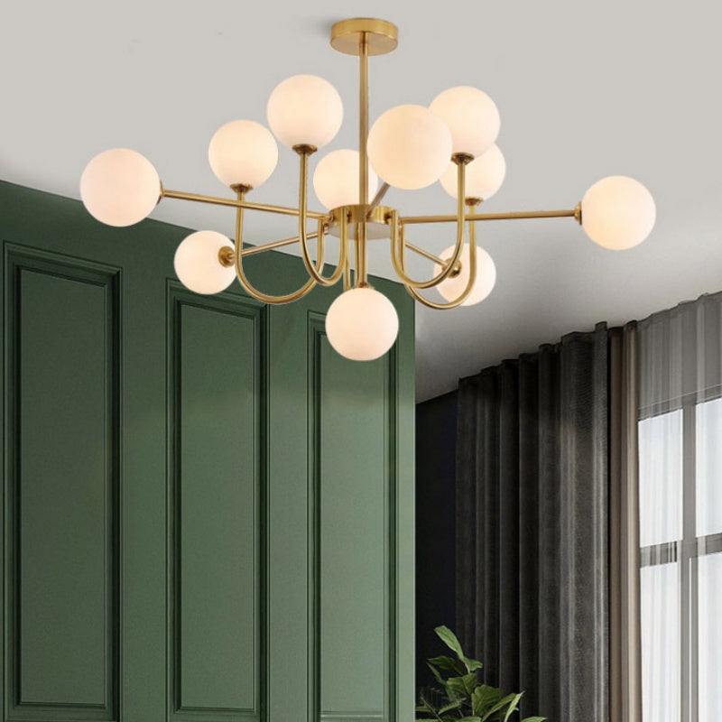 Valentina Moderne LED Lustre Or Verre Salle À Manger/Salon/Chambre À Coucher - Neutralighting