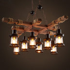 Epoch Industriel LED Classique Lustre Bois Métal Verre Salon/Bar - Neutralighting
